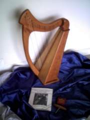 22 STRING HARP IN MINT CONDITION (W/FREE ACCESSORIES)